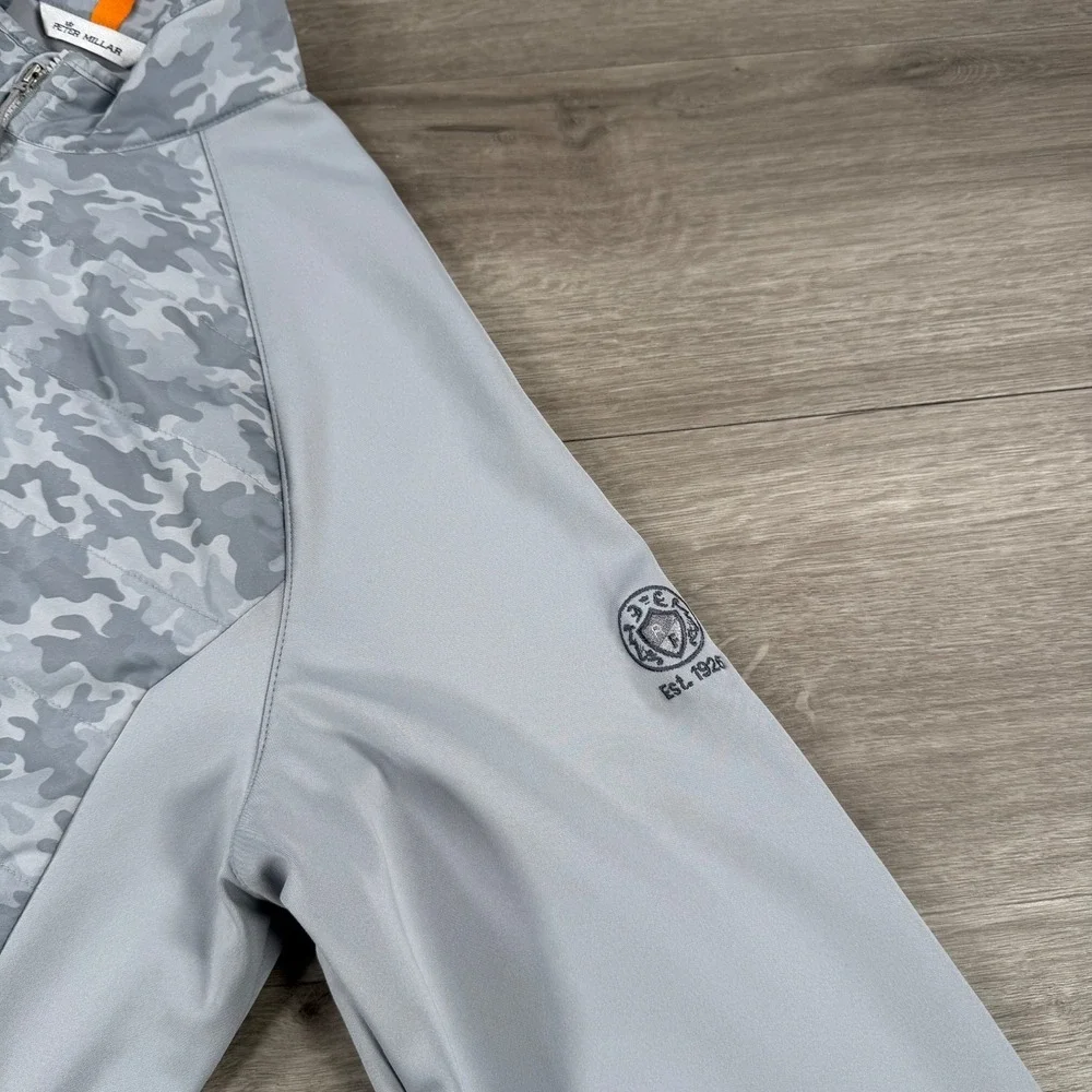 Peter Millar Camo Hyperlight Merge Hybrid Jacket Gray Full Zip Men's XL READ